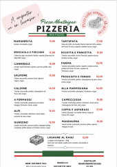 Menu Pizza Montaigne - La carte