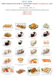Menu Sushi jouy - Le menu midi