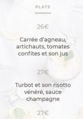 Menu L' Auberge du Chasseur - Les plats