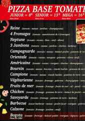 Menu Pizza Solo - Les pizzas base tomate