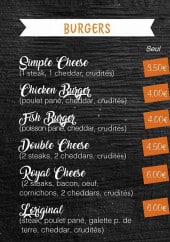 Menu Pizza Rapido - Les burgers