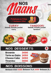 Menu O’chicken - Les naans, saldes et desserts,..