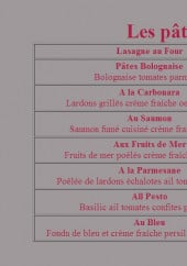 Menu Pizzeria La Mama Restaurant - Les pâtes