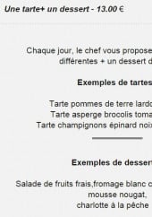 Menu L'Atelier Gourmand - La formule tarte