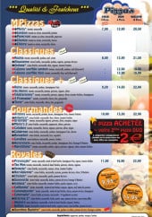 Menu Allo mario's pizza - les pizzas classiques, gourmandes, royales...