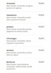 Menu Le Trio - Les pizzas page 2