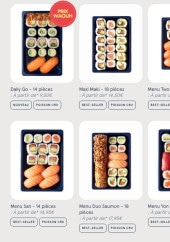 Menu Sushi Daily - Les assortiments