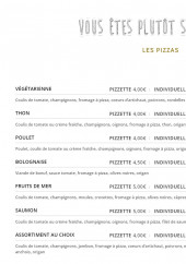 Menu Le Napoli - Pizzas standards