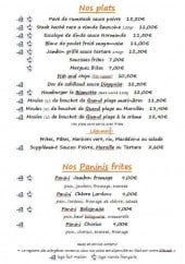 Menu Bar de la Motte - Plats et paninis