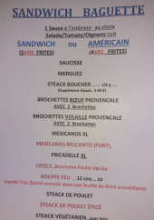 Menu Le Kraken - Les sandwichs