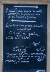 Menu La Garinière - Un exemple de menu du jour