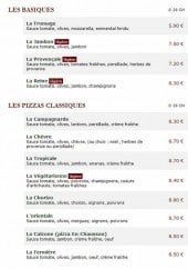 Menu Le Kiosque à Pizzas - Les basiques et pizzas classiques