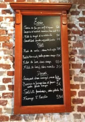 Menu À l'Ardoise - Exemple de menu