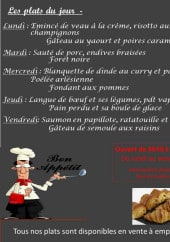 Menu Le Saint Sulpice - Plats du jour