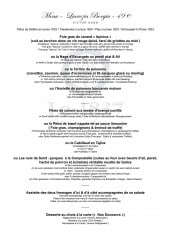 Menu Le 1837 Victor Hugo - Menu lucrezia borgia