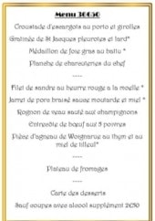 Menu Chés Troés Piots Coéchons - menu à 36,50€