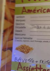 Menu Au Resto Frites - Les americains