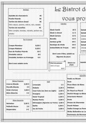 Menu Le Bistrot du Marché - La carte