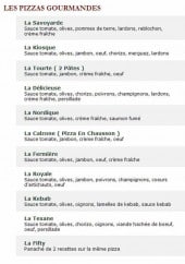 Menu Le Kiosque à Pizzas - Les pizzas gourmandes