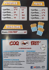 Menu Coq Frit - Potatoes et frites