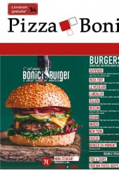 Menu Pizza Bonici - Les burgers