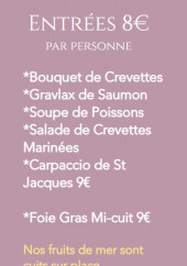 Menu Les Ganivelles - Les entrées