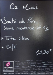 Menu Le café Chaud - Un exemple de menu du jour