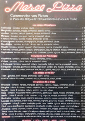 Menu Marco pizza - Les pizzas