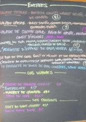 Menu La plage d'Ardus - exemple de menu