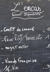 Menu L'encas - Exemple de menu
