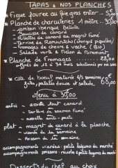 Menu Auberge de miramont "chez Bernadette" - Les tapas, planches et menu