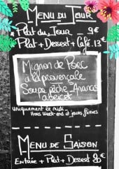 Menu Le Petit Palais - Exemple de menu