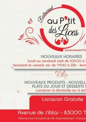 Menu Au P'tit des Lices - Carte et menu Au P'tit des Lices à Toulon