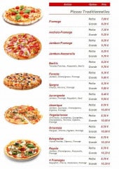 Menu Bellagio - Les pizzas traditionnelles