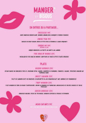 Menu Bisous - Les entrées, plats et menu enfant