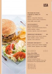 Menu Dakota du Sud - Burgers et sauces 