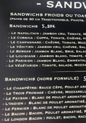 Menu Ernesto - Les sandwichés