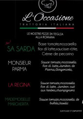 Menu L'occasione - Les pizzas