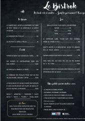 Menu Le Bistrok - To begin, sea, earth, ...
