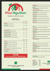 Menu Pizz'Aguillon - La carte