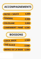 Menu Smager Smash Burger - Les accompagnements, desserts, ....