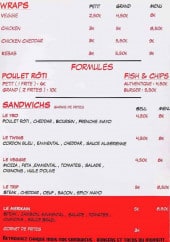 Menu Frenchie - Wraps et formules 