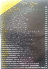 Menu Pizza nostra - Les pizzas