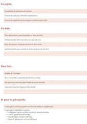 Menu La Fontaine - Les entrées, plats, desserts et glaces