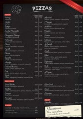 Menu Angelo Pizza - Les pizzas, boissons et desserts