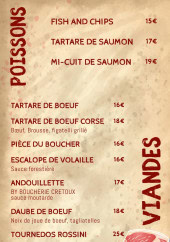 Menu Brasserie Mireille - Les viandes et poissons