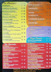 Menu A Crocs Pizza - Les pizzas et boissons
