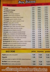 Menu La Sicilia - Pizzas