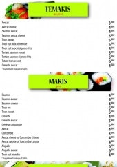 Menu Me & You Sushi - Les temakis, makis et california