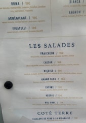Menu Henri - Les salades, côtés terre